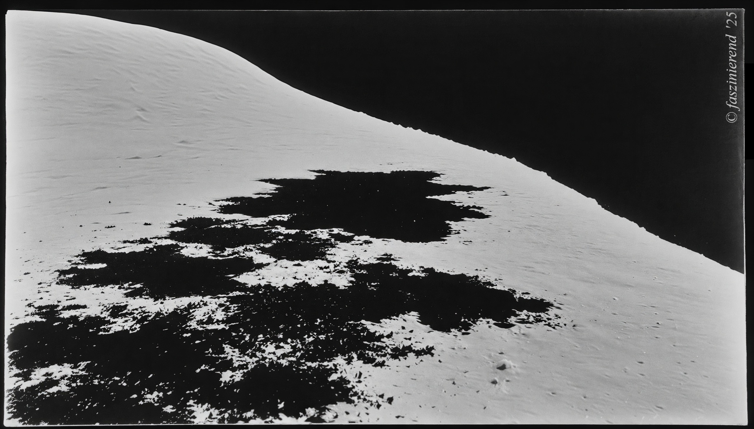 Monochrome Photograph of a Snowy Winter Landscape