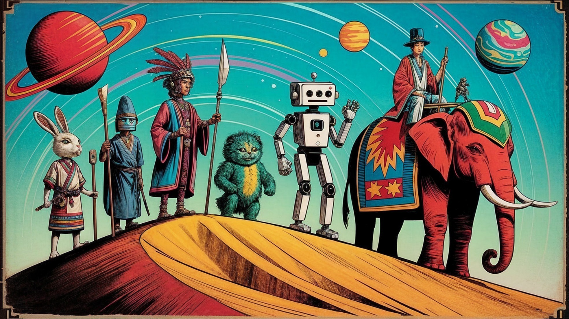 Diverse Characters in a Colorful Cosmic Landscape