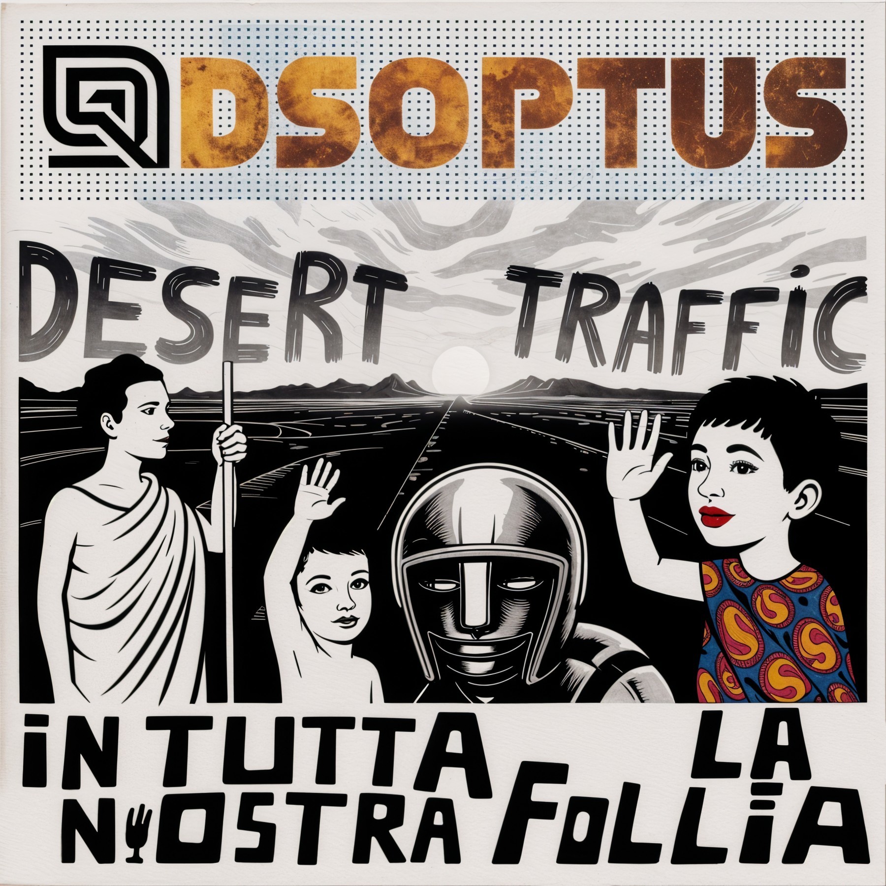Graphic Design of Desert Traffic with Thematic Elements