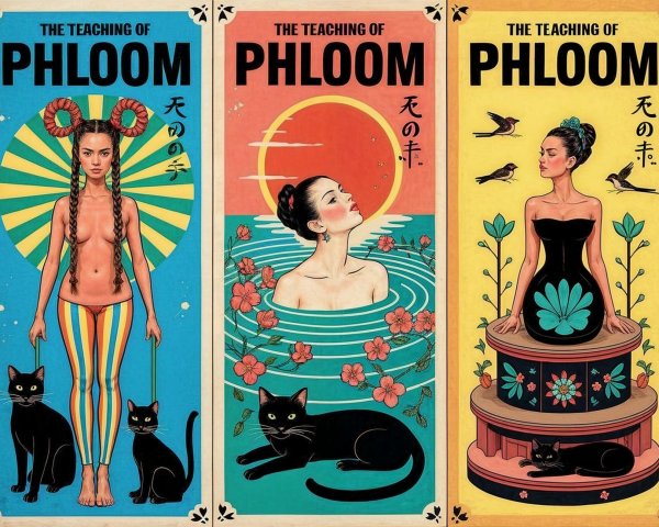 Three Panels of "The Teaching of Phloom" Art