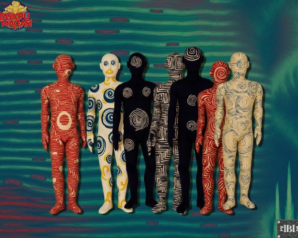 Stylized Mannequins in Colorful Abstract Environment