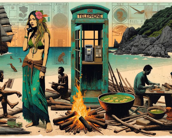 Fantasy Art Featuring a Woman and Man in Nature