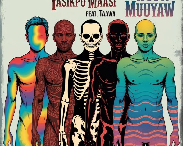 Stylized Figures Representing Identity and Transformation