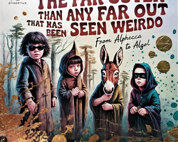 Surreal Scene of Children in Quirky Outfits