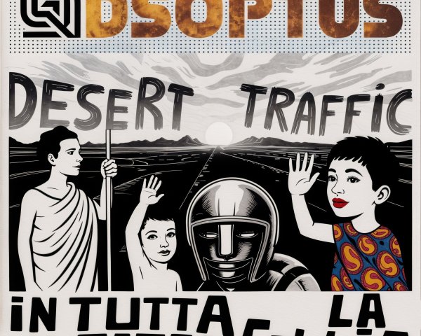 Graphic Design of Desert Traffic with Thematic Elements