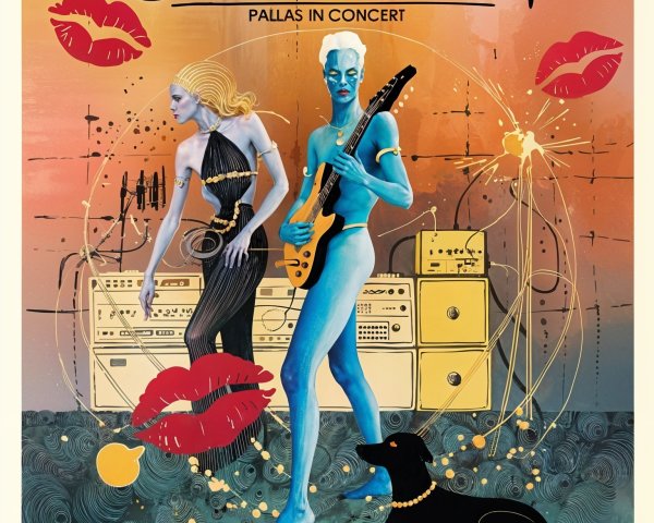 Vibrant Concert Scene with Stylized Musicians