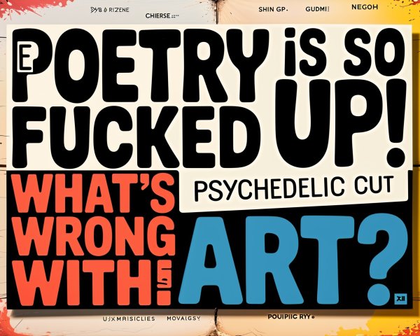 Vibrant Graphic Design on Poetry and Art Relationship
