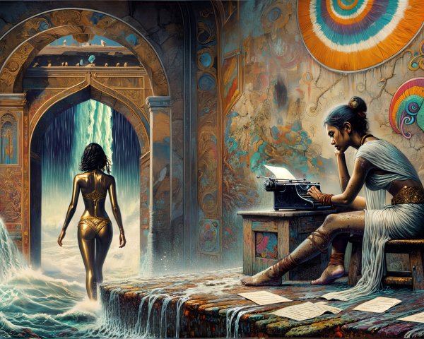 Digital Painting of Women in a Fantastical Setting