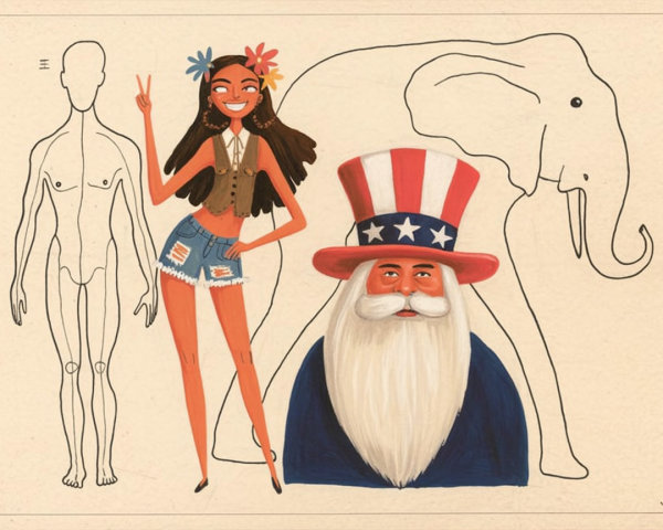 Cheerful Young Woman with Flowers and Simple Background