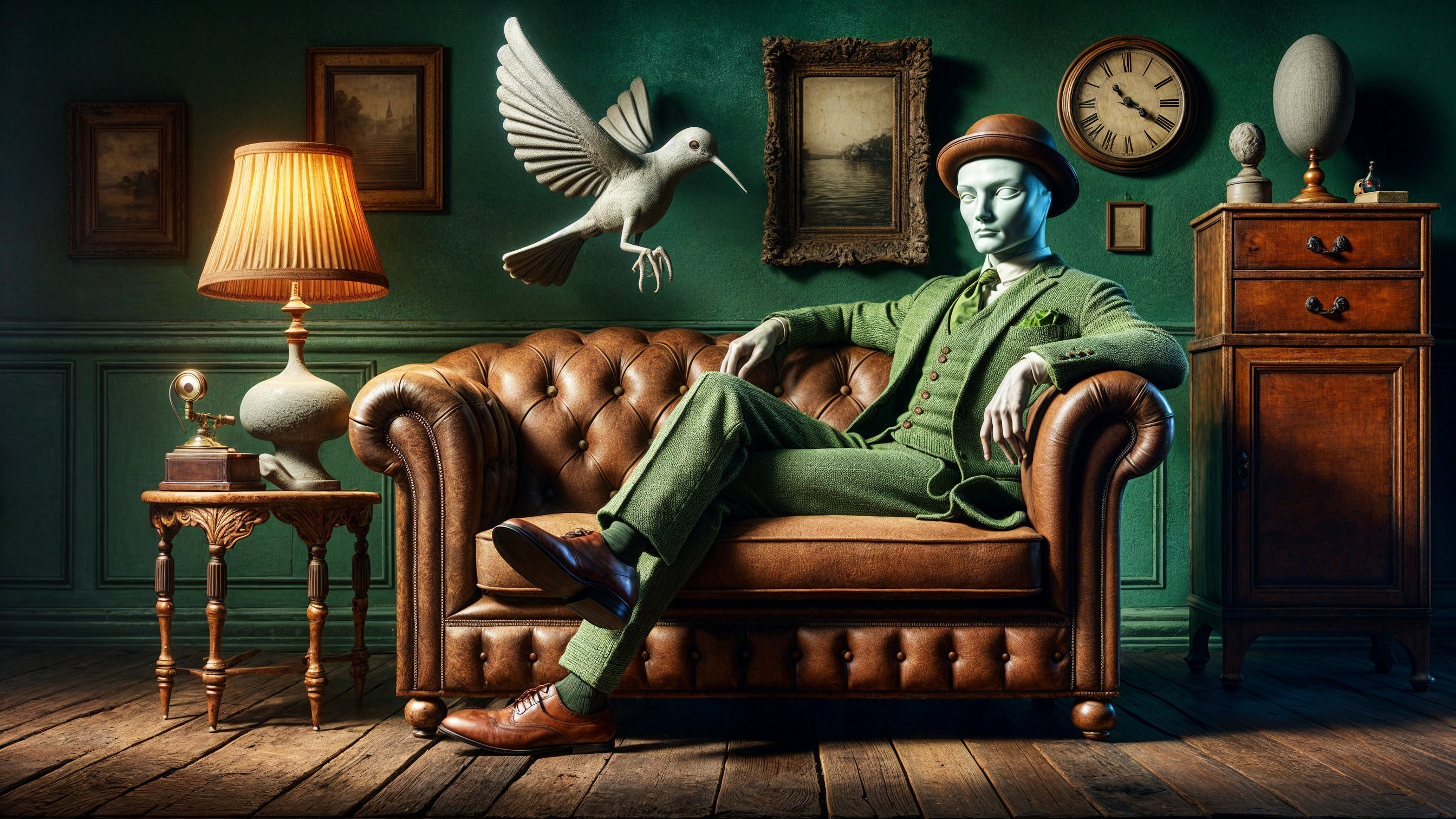Retro-Inspired Room with Mannequin and Vintage Decor