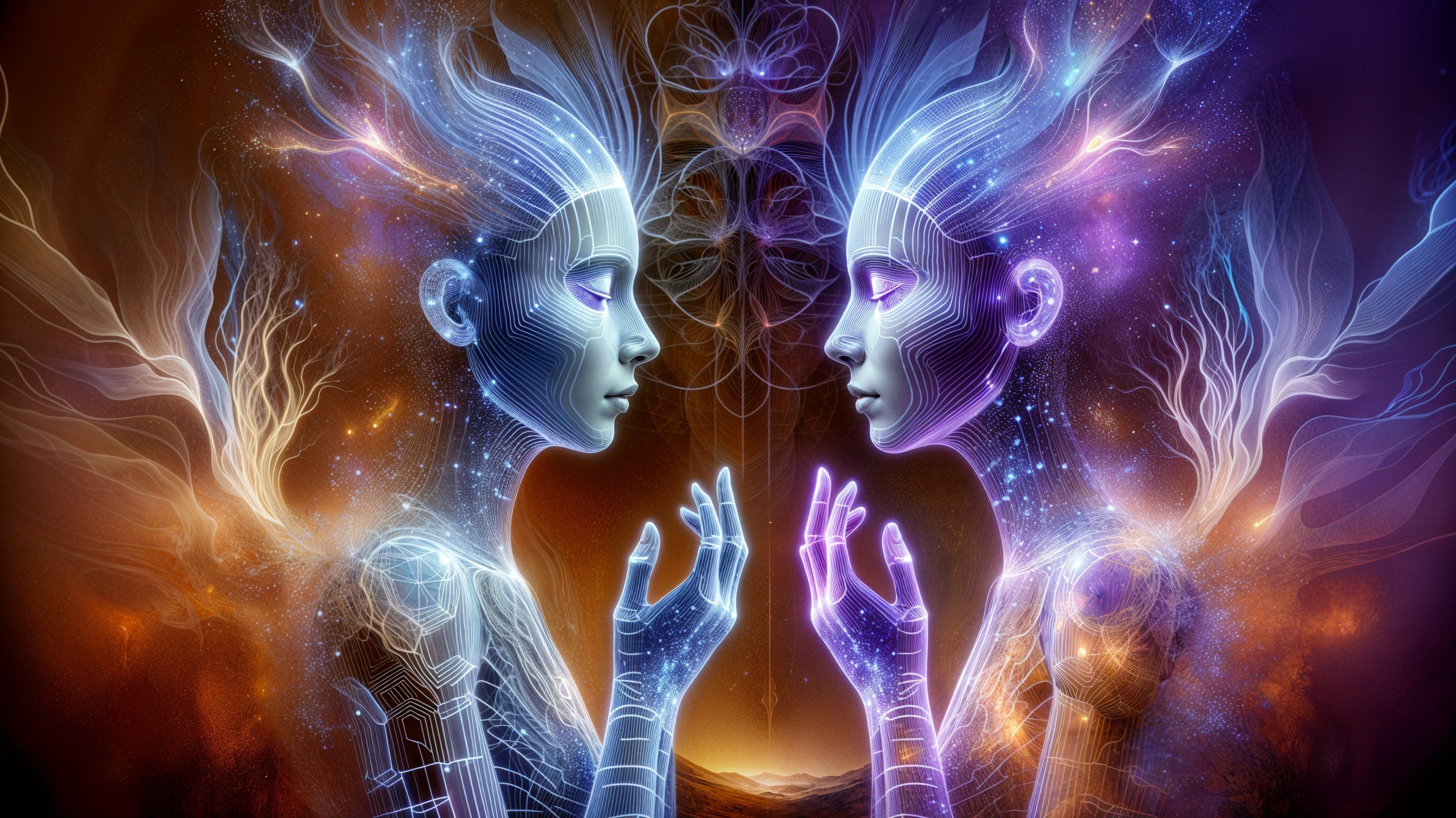 Ethereal Figures in Cosmic Star-Filled Universe