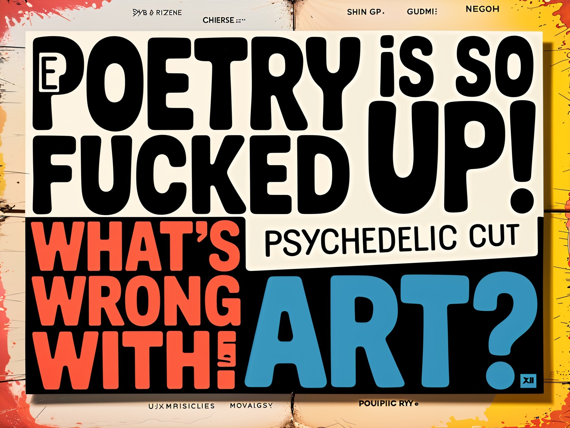 Vibrant Graphic Design on Poetry and Art Relationship