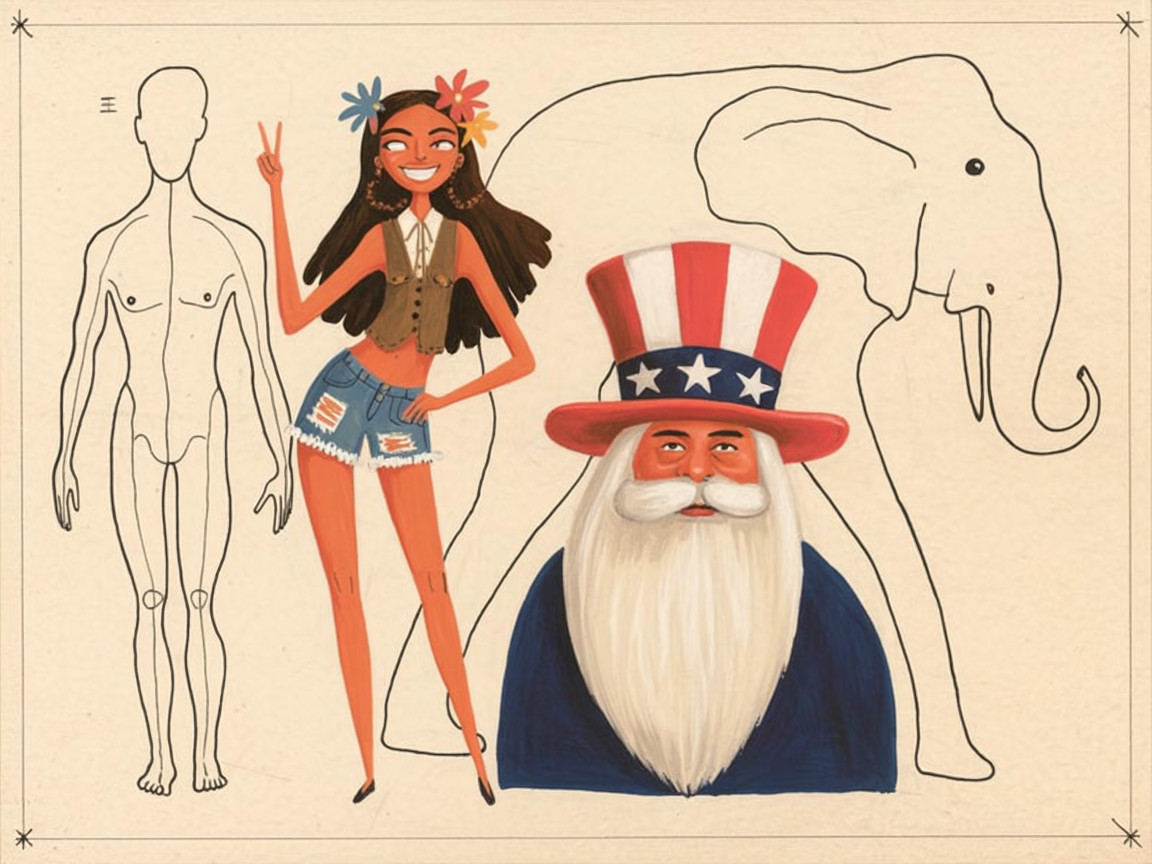 Cheerful Young Woman with Flowers and Simple Background