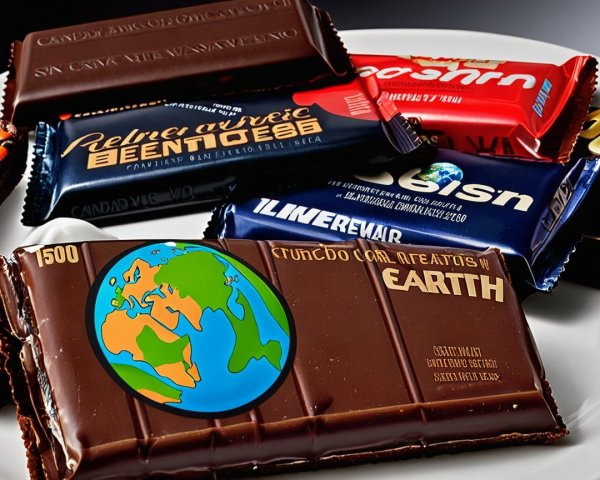 Variety of Chocolate Bars on a White Plate