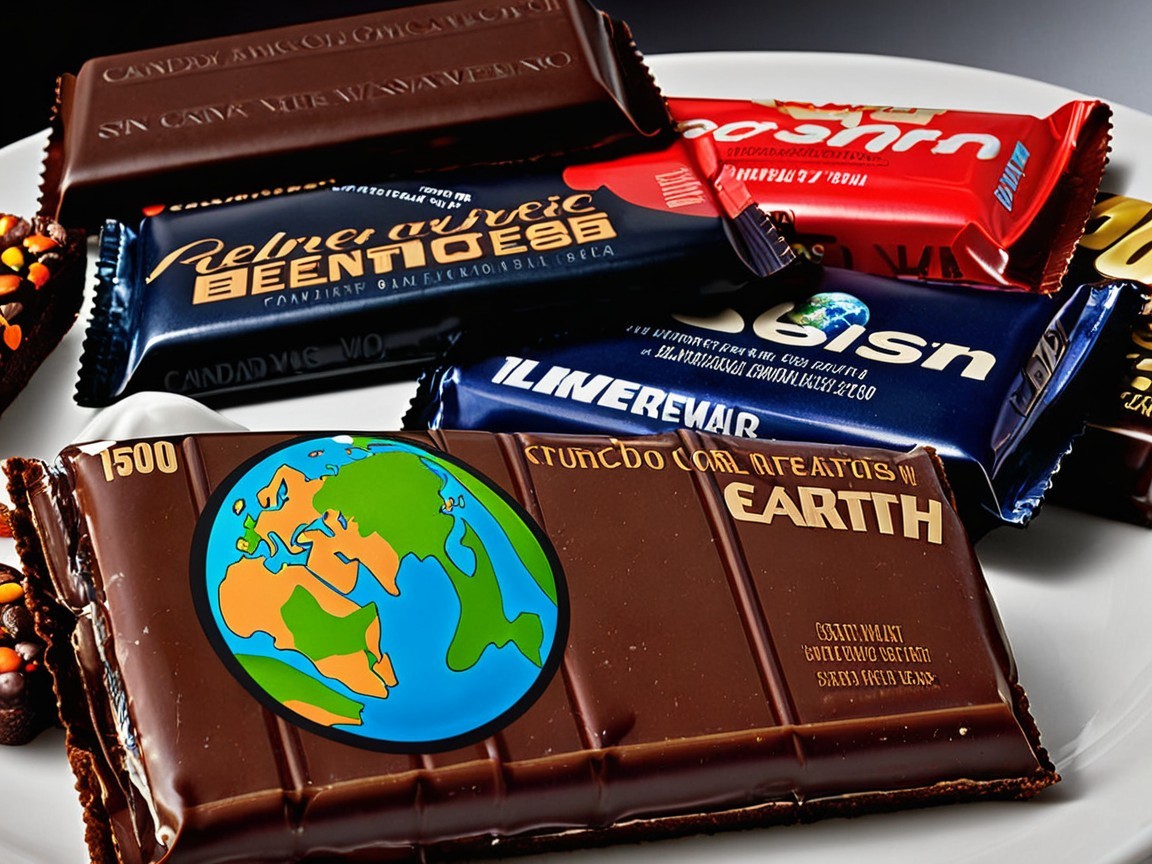 Variety of Chocolate Bars on a White Plate