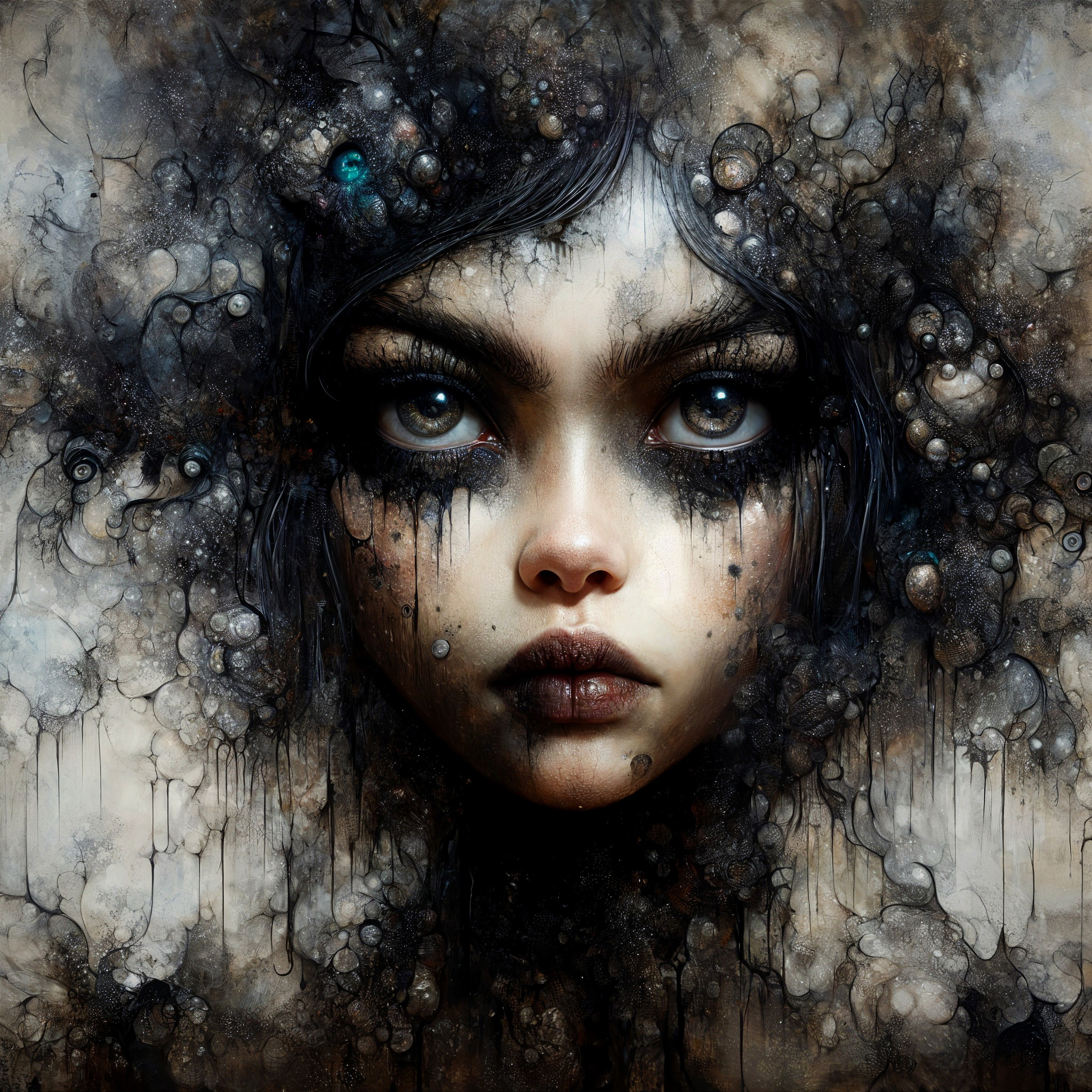 Ethereal Portrait of a Girl with Striking Eyes