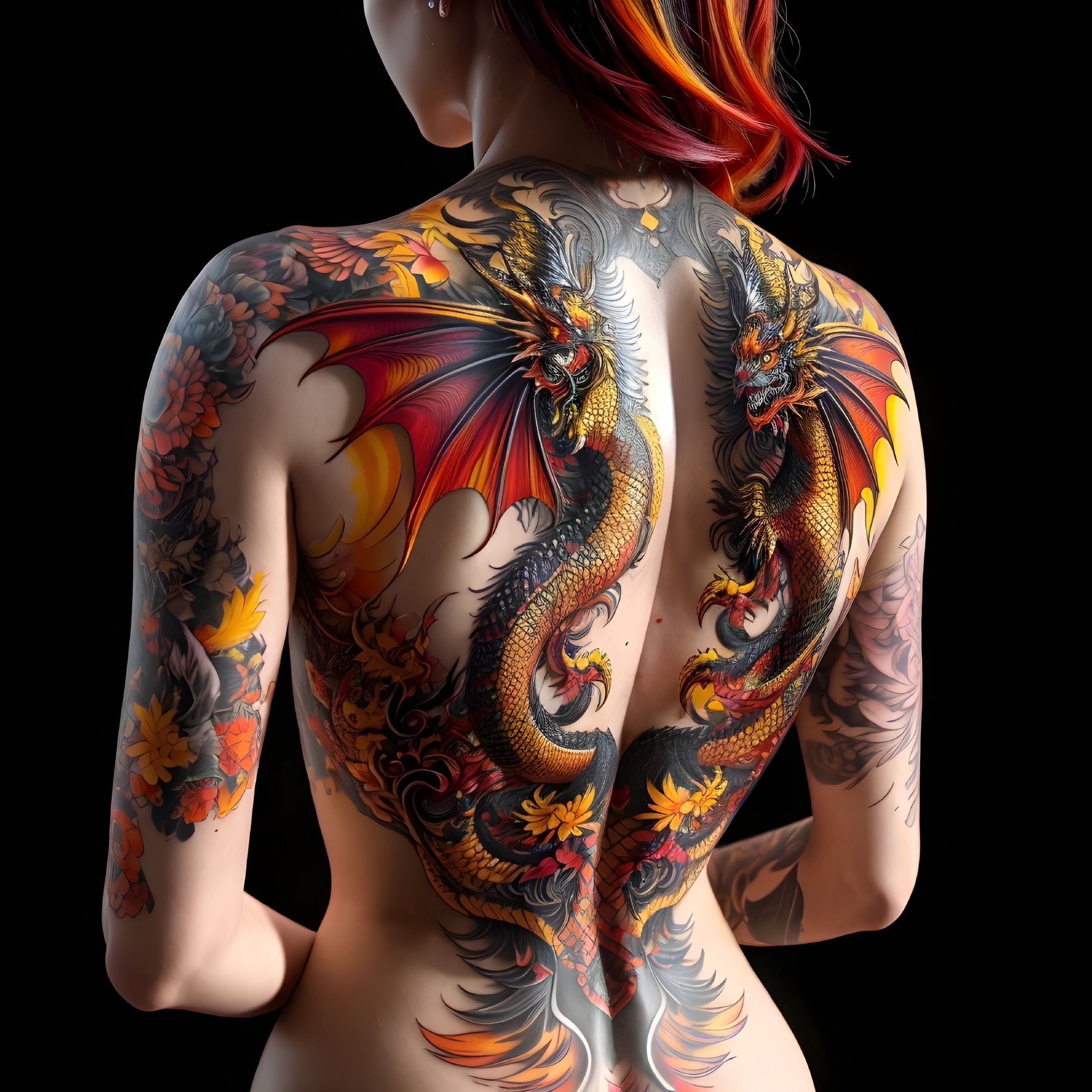 Dragon Tattoo Design Vector Art & Graphics | freevector.com