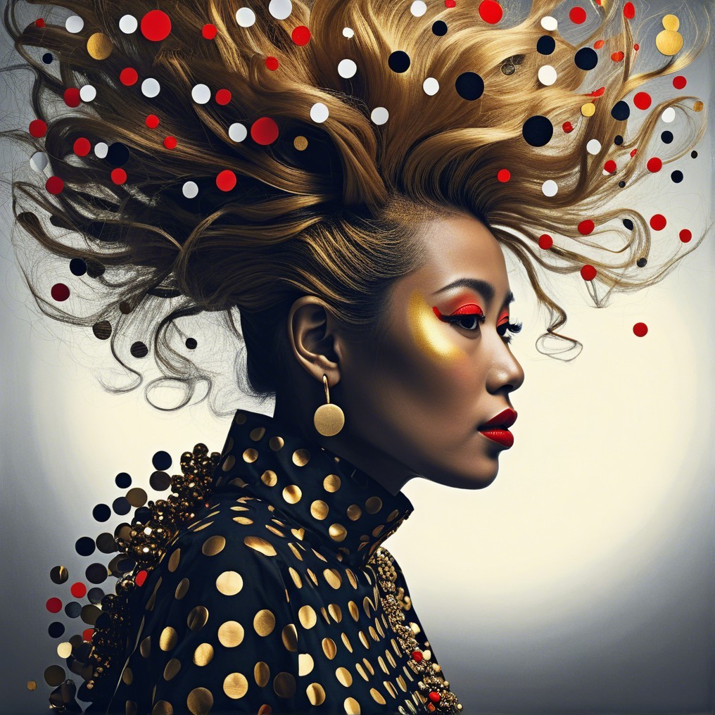 Model Profile Featuring Bold Makeup and Vibrant Style