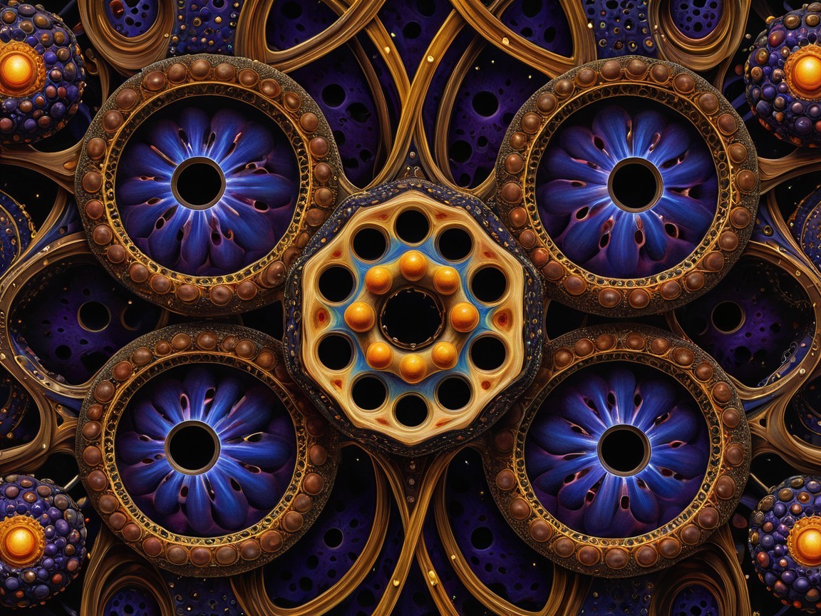 Intricate Patterns with Hexagonal and Circular Motifs