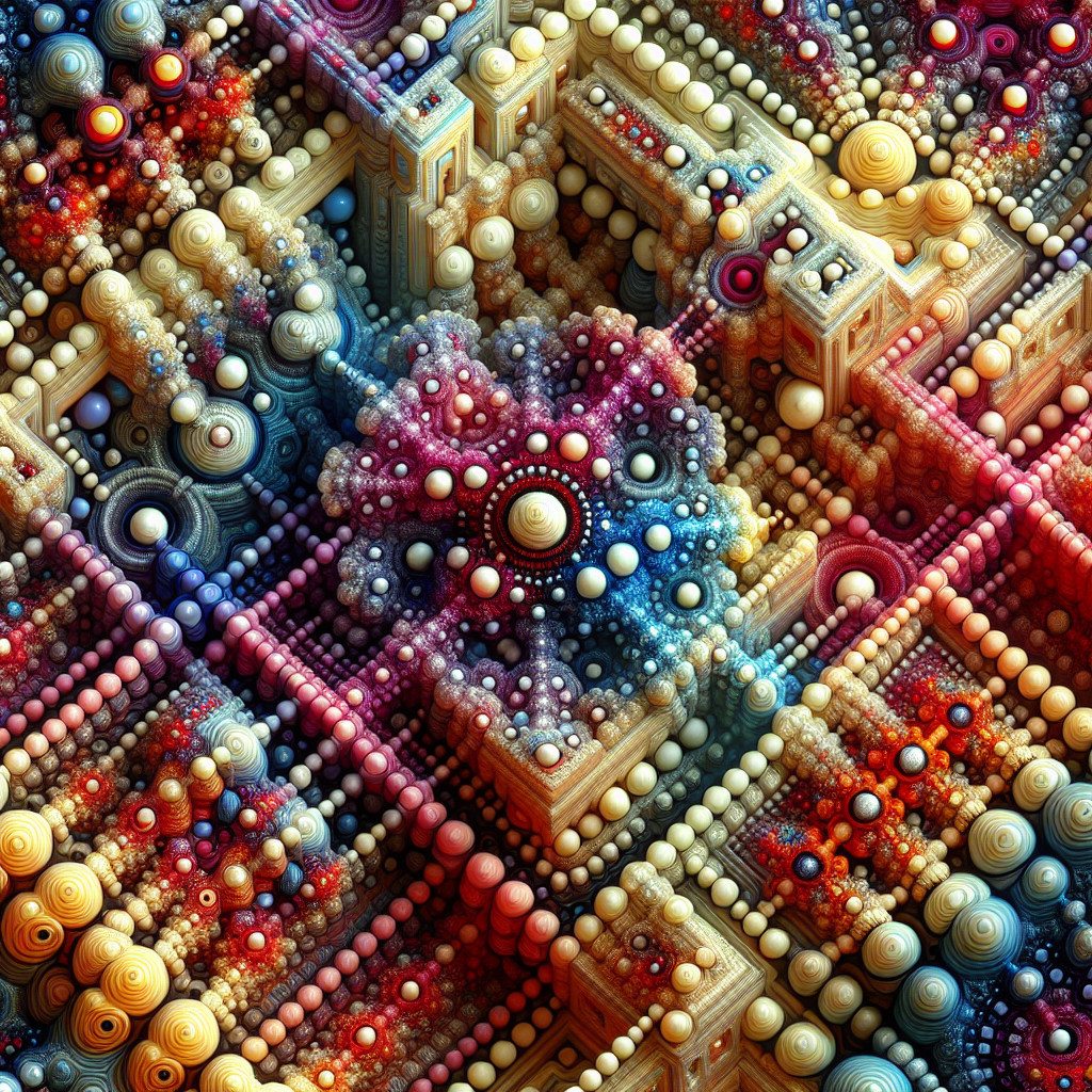Vibrant Fractal Design with Colorful Geometric Forms