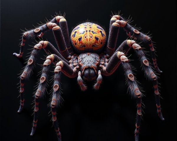 Vividly Colored Spider with Intricate Patterns