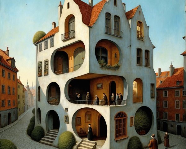 Whimsical House with Unique Design and Balconies