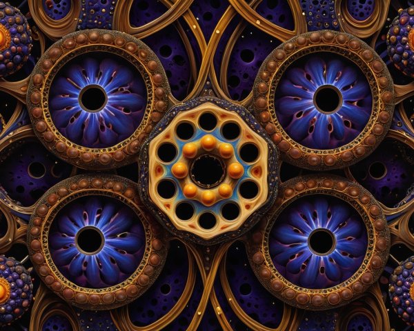 Intricate Patterns with Hexagonal and Circular Motifs