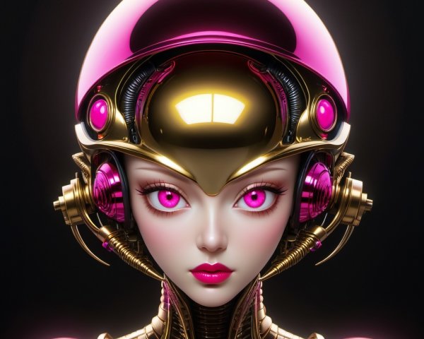 Futuristic Humanoid Robot with Sleek Design Elements