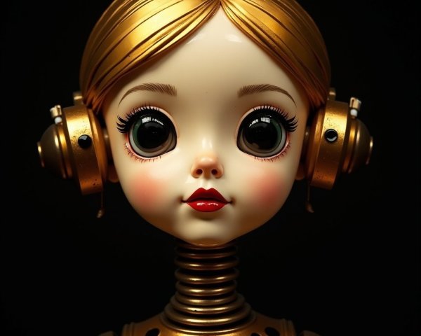 Vintage and Futuristic Aesthetic Doll Description