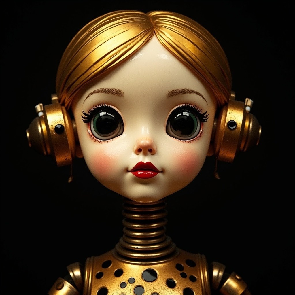 Vintage and Futuristic Aesthetic Doll Description