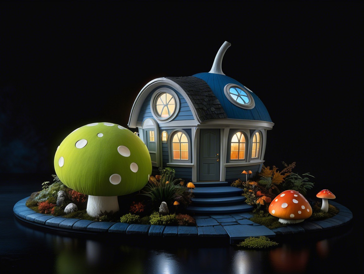 Whimsical Mushroom House on Enchanted Island