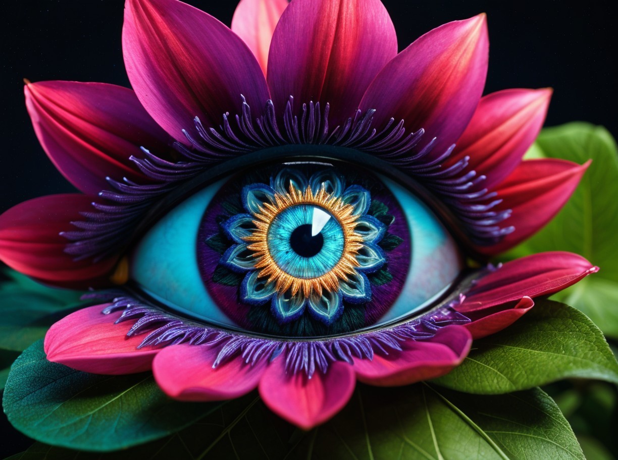 Ethereal Floral Eye Mandala Design