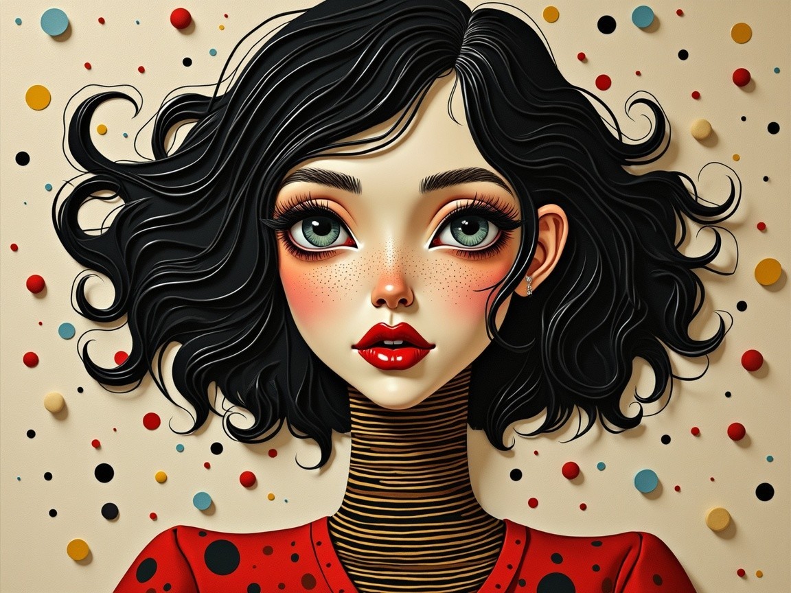 Artistic Portrait of a Young Woman with Green Eyes