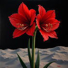 Vibrant Tulip Bouquet in Clear Glass Vase