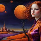 Whimsical Landscape of Colorful Mushroom Houses