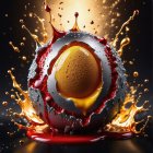 Surreal Landscape with Enormous Eye and Lush Foliage