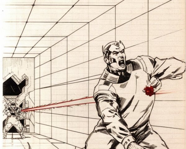 Dynamic Action Scene in a Futuristic Setting