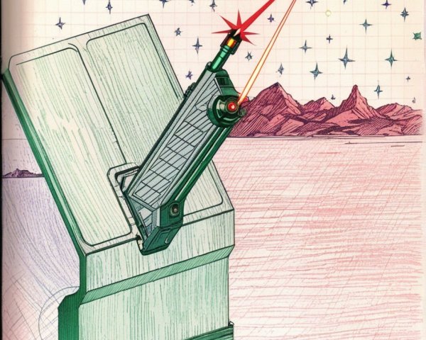 Futuristic Telescope Observing Starry Sky with Lasers
