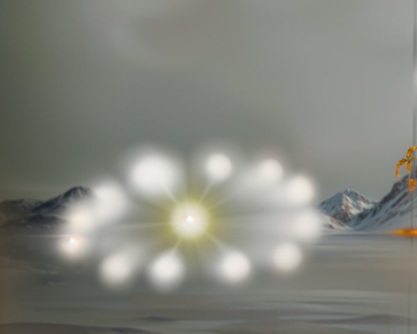 Ethereal Landscape with Mist and Soft Lights