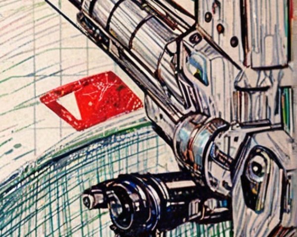 Detailed Sketch of a Futuristic Robotic Figure