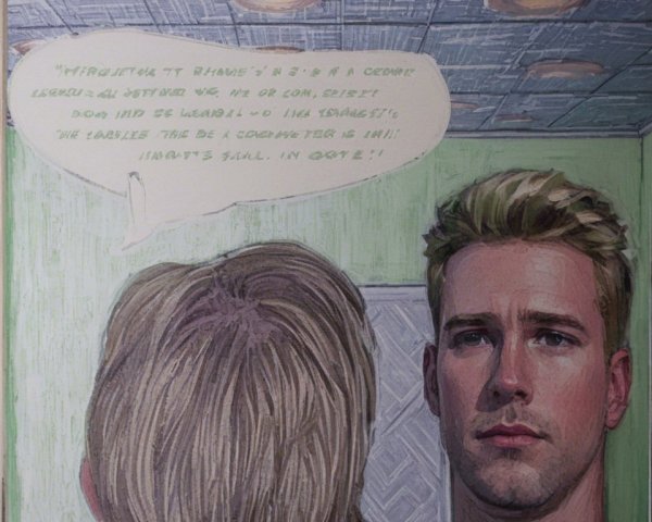 Two Characters Engaged in a Thoughtful Conversation