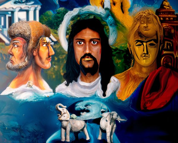 Oil Painting of Religious and Mythical Figures