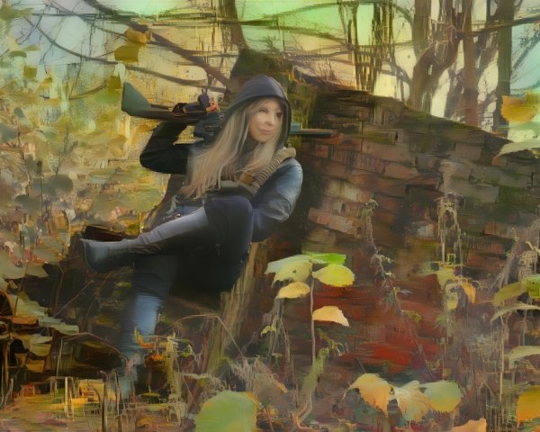 Tactical Figure in Autumnal Natural Setting