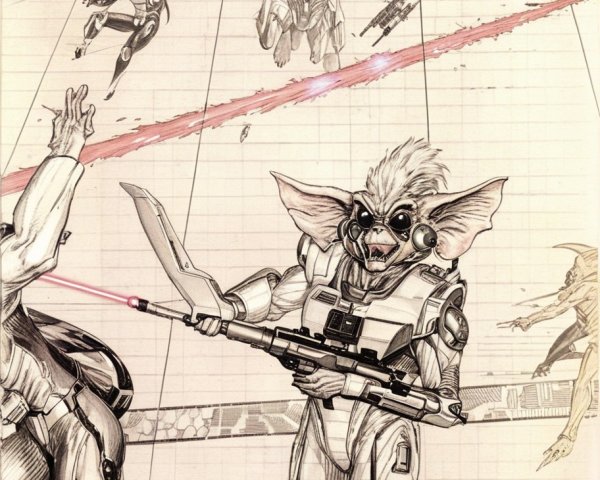Futuristic Battle of Armored Anthropomorphic Creatures