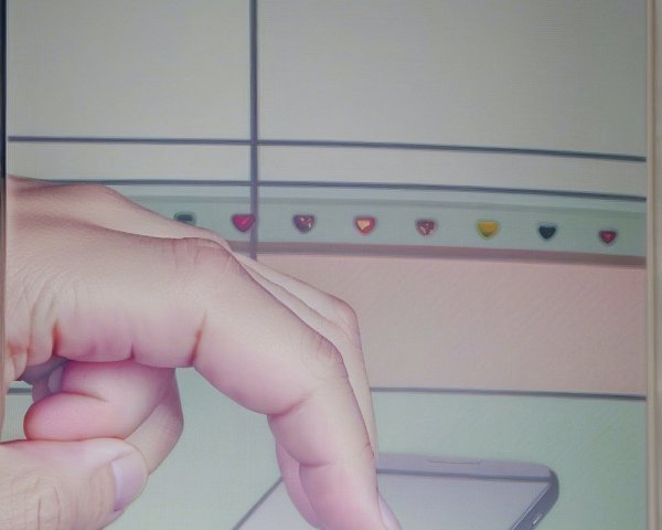 Close-up of Hand Reaching for Smartphone on Patterned Surface
