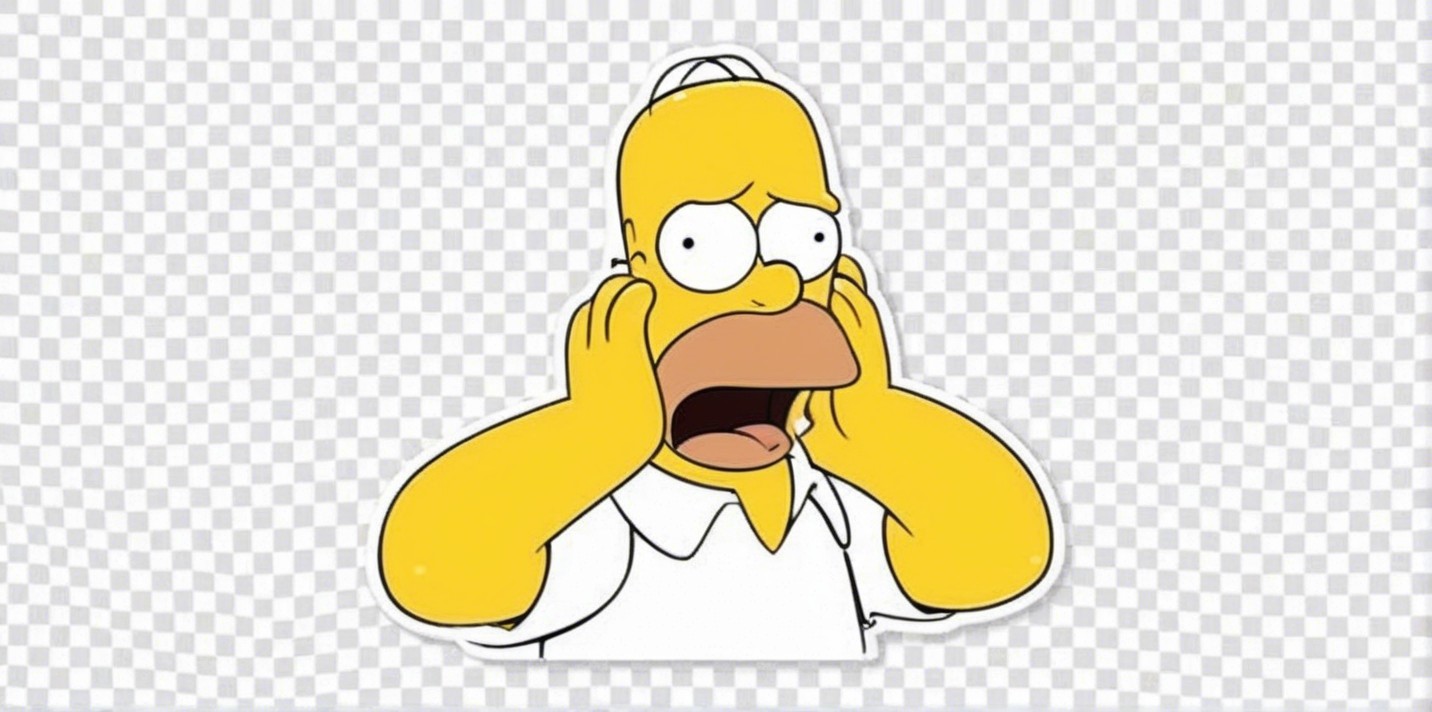 Shocked Cartoon Character in Distress