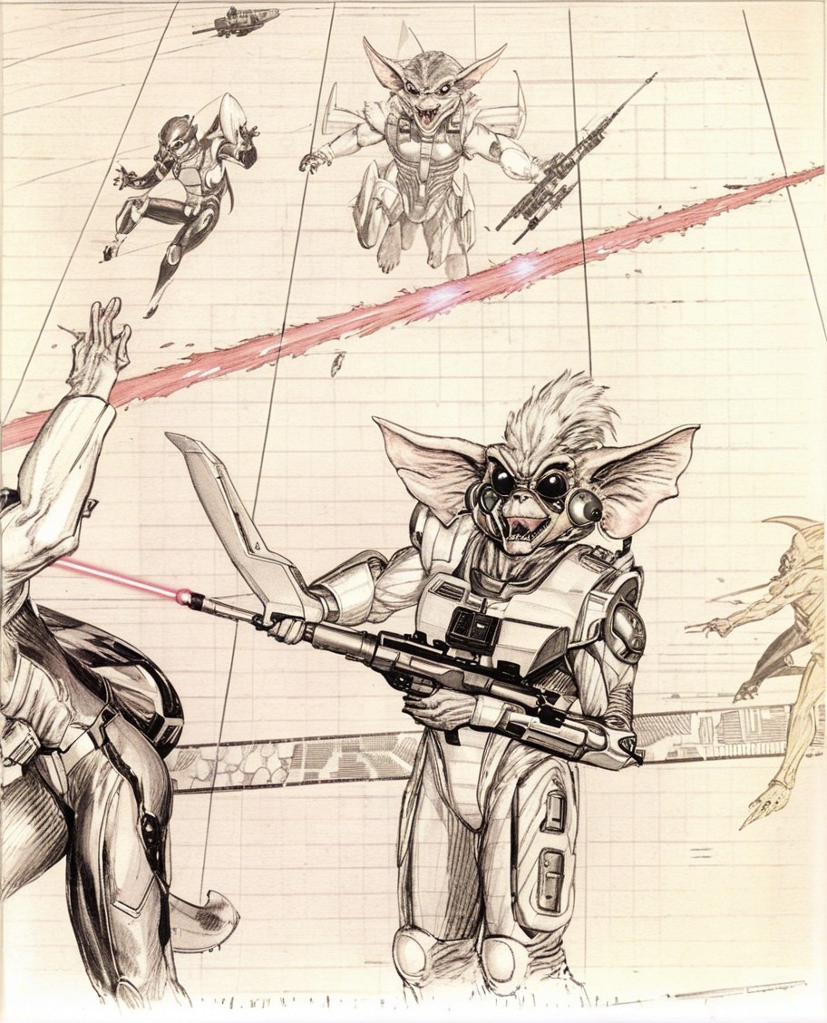 Futuristic Battle of Armored Anthropomorphic Creatures