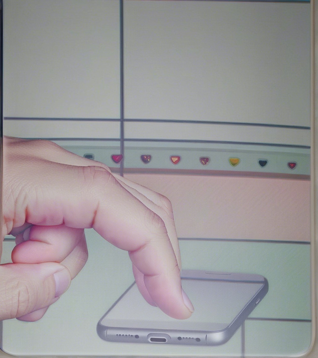 Close-up of Hand Reaching for Smartphone on Patterned Surface