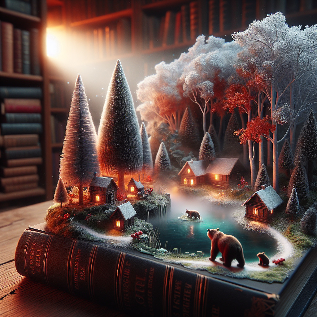 Magical Forest Landscape from an Open Book