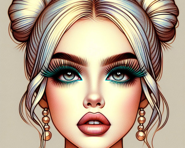 Portrait of a Young Woman with Platinum Blonde Hair